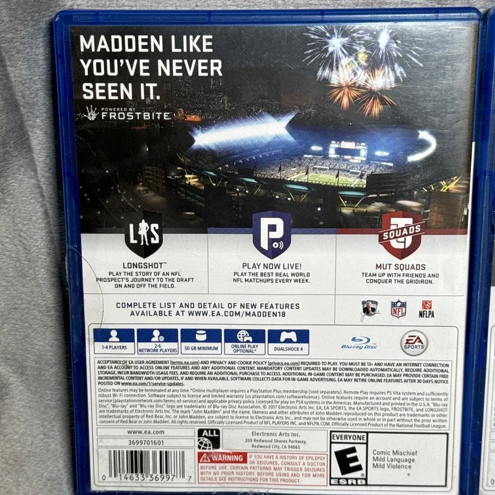 Madden 18, 19, 20‎ And 21 PS4 Lot Mahomes Brady Covers